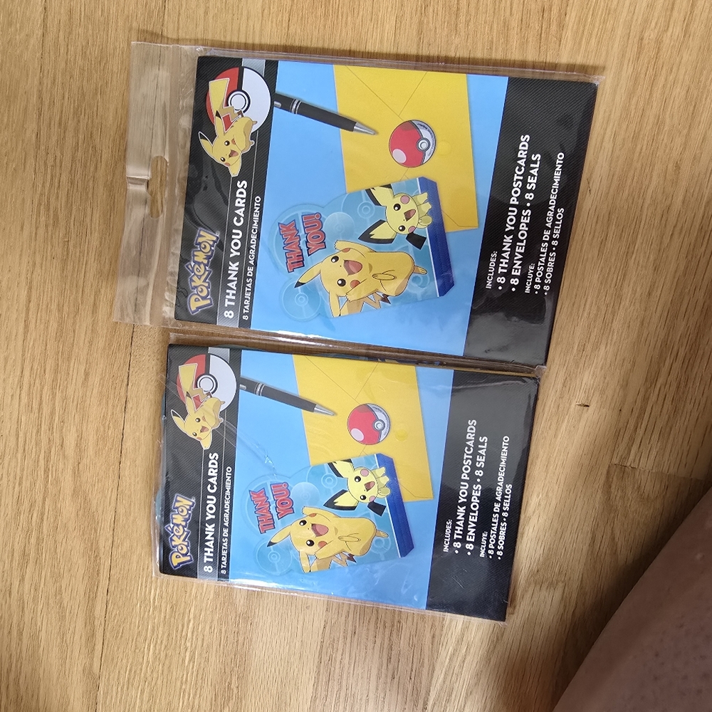 Pokemon Thank You Cards NIB